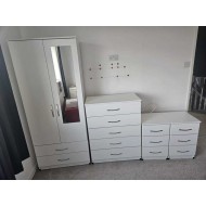 1 Door/ 1 Mirror Wardrobe Set (Ready Assembled)